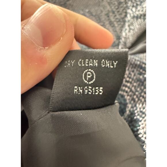 Lafayette 148 Size 8 Alpaca Wool Blend Caeer Blazer Jacket Black Gray Long Sleev - Picture 7 of 8